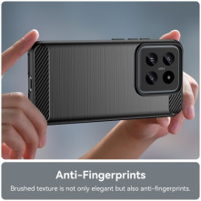 Xiaomi 14 karbon mintás tok - FEKETE