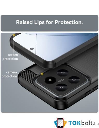 Xiaomi 14 karbon mintás tok - FEKETE