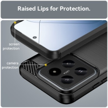 Xiaomi 14 karbon mintás tok - FEKETE