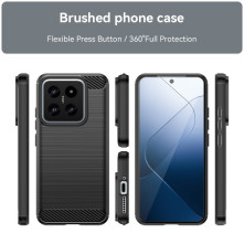 Xiaomi 14 karbon mintás tok - FEKETE
