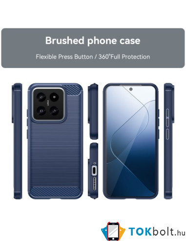 Xiaomi 14 karbon mintás tok - KÉK