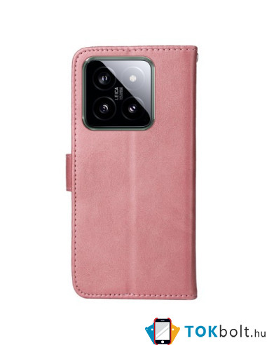 Oldalra nyíló tok Xiaomi 14 telefonhoz - RÓZSAARANY