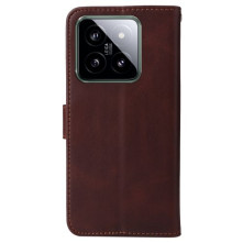 Oldalra nyíló tok Xiaomi 14 telefonhoz - BARNA