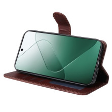 Oldalra nyíló tok Xiaomi 14 telefonhoz - BARNA