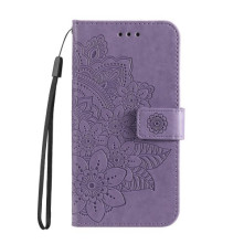Dombornyomott  mintás notesztok Samsung Galaxy A35 telefonhoz - LILA