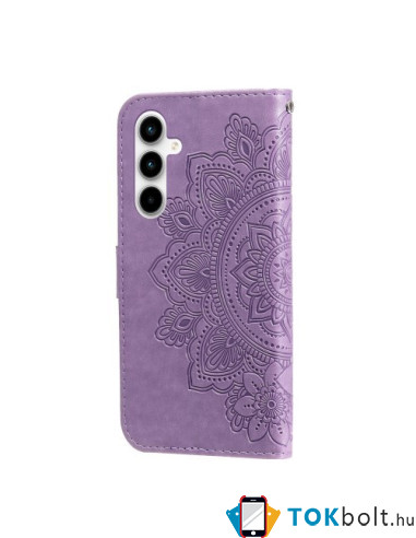 Dombornyomott  mintás notesztok Samsung Galaxy A35 telefonhoz - LILA