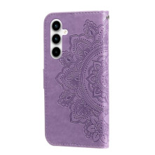 Dombornyomott  mintás notesztok Samsung Galaxy A35 telefonhoz - LILA