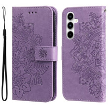 Dombornyomott  mintás notesztok Samsung Galaxy A35 telefonhoz - LILA