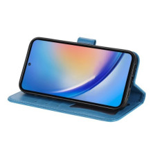 Dombornyomott  mintás notesztok Samsung Galaxy A35 telefonhoz - KÉK