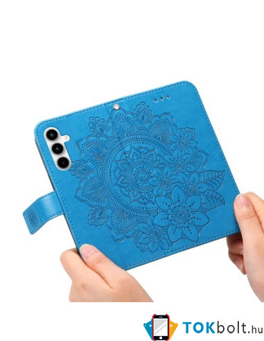 Dombornyomott  mintás notesztok Samsung Galaxy A35 telefonhoz - KÉK