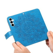 Dombornyomott  mintás notesztok Samsung Galaxy A35 telefonhoz - KÉK