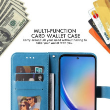 Dombornyomott  mintás notesztok Samsung Galaxy A35 telefonhoz - KÉK