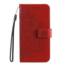Dombornyomott  mintás notesztok Samsung Galaxy A35 telefonhoz - PIROS