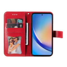 Dombornyomott  mintás notesztok Samsung Galaxy A35 telefonhoz - PIROS