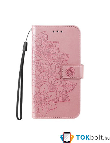 Dombornyomott  mintás notesztok Samsung Galaxy A35 telefonhoz - RÓZSAARANY