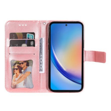 Dombornyomott  mintás notesztok Samsung Galaxy A35 telefonhoz - RÓZSAARANY