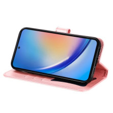 Dombornyomott  mintás notesztok Samsung Galaxy A35 telefonhoz - RÓZSAARANY