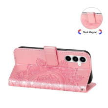 Dombornyomott  mintás notesztok Samsung Galaxy A35 telefonhoz - RÓZSAARANY