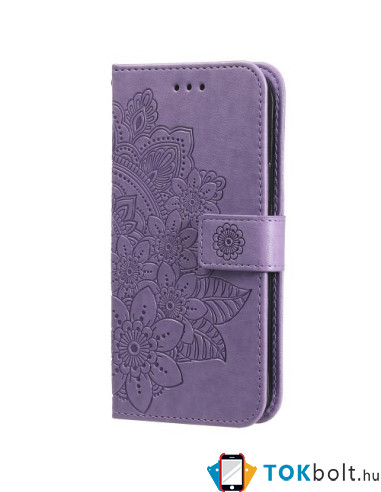 Dombornyomott  mintás notesztok Xiaomi Redmi Note 13 Pro telefonhoz - LILA