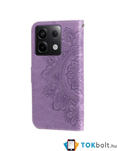 Dombornyomott  mintás notesztok Xiaomi Redmi Note 13 Pro telefonhoz - LILA