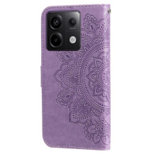 Dombornyomott  mintás notesztok Xiaomi Redmi Note 13 Pro telefonhoz - LILA