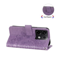 Dombornyomott  mintás notesztok Xiaomi Redmi Note 13 Pro telefonhoz - LILA