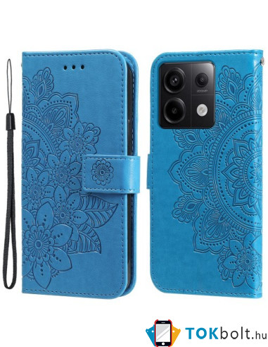 Dombornyomott  mintás notesztok Xiaomi Redmi Note 13 Pro telefonhoz - KÉK