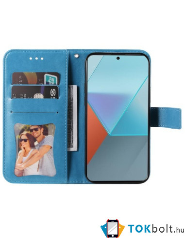 Dombornyomott  mintás notesztok Xiaomi Redmi Note 13 Pro telefonhoz - KÉK