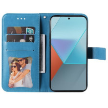 Dombornyomott  mintás notesztok Xiaomi Redmi Note 13 Pro telefonhoz - KÉK