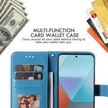 Dombornyomott  mintás notesztok Xiaomi Redmi Note 13 Pro telefonhoz - KÉK
