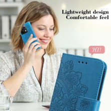 Dombornyomott  mintás notesztok Xiaomi Redmi Note 13 Pro telefonhoz - KÉK