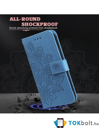 Dombornyomott  mintás notesztok Xiaomi Redmi Note 13 Pro telefonhoz - KÉK