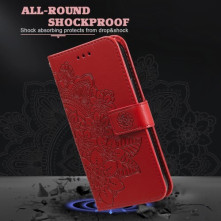 Dombornyomott  mintás notesztok Xiaomi Redmi Note 13 Pro telefonhoz - PIROS