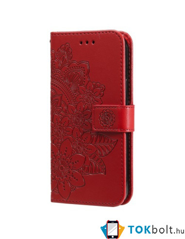 Dombornyomott  mintás notesztok Xiaomi Redmi Note 13 Pro telefonhoz - PIROS
