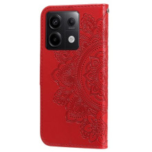Dombornyomott  mintás notesztok Xiaomi Redmi Note 13 Pro telefonhoz - PIROS