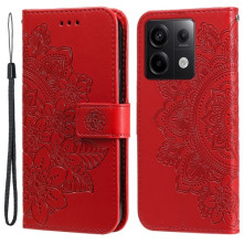 Dombornyomott  mintás notesztok Xiaomi Redmi Note 13 Pro telefonhoz - PIROS