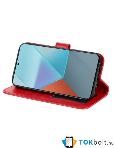 Dombornyomott  mintás notesztok Xiaomi Redmi Note 13 Pro telefonhoz - PIROS