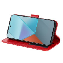 Dombornyomott  mintás notesztok Xiaomi Redmi Note 13 Pro telefonhoz - PIROS