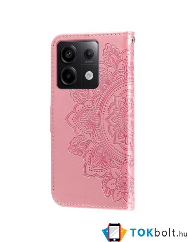 Dombornyomott  mintás notesztok Xiaomi Redmi Note 13 Pro telefonhoz - RÓZSAARANY