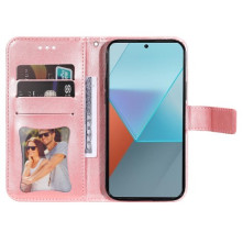 Dombornyomott  mintás notesztok Xiaomi Redmi Note 13 Pro telefonhoz - RÓZSAARANY