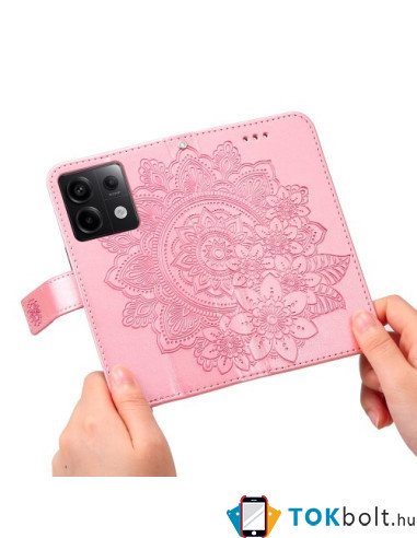 Dombornyomott  mintás notesztok Xiaomi Redmi Note 13 Pro telefonhoz - RÓZSAARANY