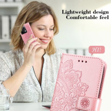 Dombornyomott  mintás notesztok Xiaomi Redmi Note 13 Pro telefonhoz - RÓZSAARANY