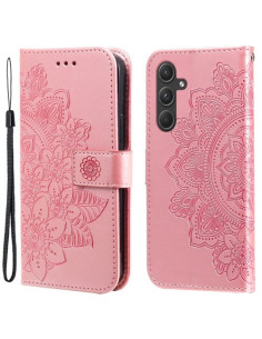 Dombornyomott  mintás notesztok Samsung Galaxy A55 telefonhoz - RÓZSAARANY
