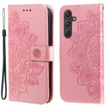 Dombornyomott  mintás notesztok Samsung Galaxy A55 telefonhoz - RÓZSAARANY