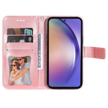 Dombornyomott  mintás notesztok Samsung Galaxy A55 telefonhoz - RÓZSAARANY