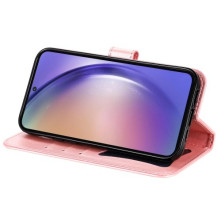 Dombornyomott  mintás notesztok Samsung Galaxy A55 telefonhoz - RÓZSAARANY