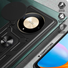 Kemény műanyag és rugalmas TPU hibrid tok Honor Magic6 Lite telefonhoz - EZÜST