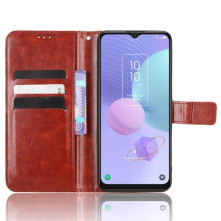 Oldalra nyíló tok TCL 406 telefonhoz - BARNA