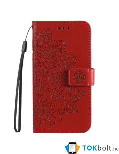 Dombornyomott  mintás notesztok Honor Magic5 Lite / Honor X9a telefonhoz - PIROS
