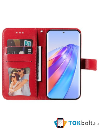 Dombornyomott  mintás notesztok Honor Magic5 Lite / Honor X9a telefonhoz - PIROS